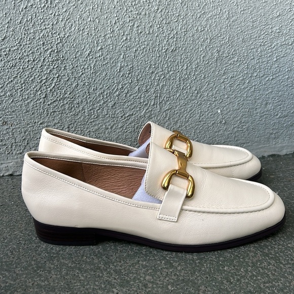 Bibi Lou Ivory Loafers Like New Horse Bit Preppy Spring Size 42 - Picture 1 of 11